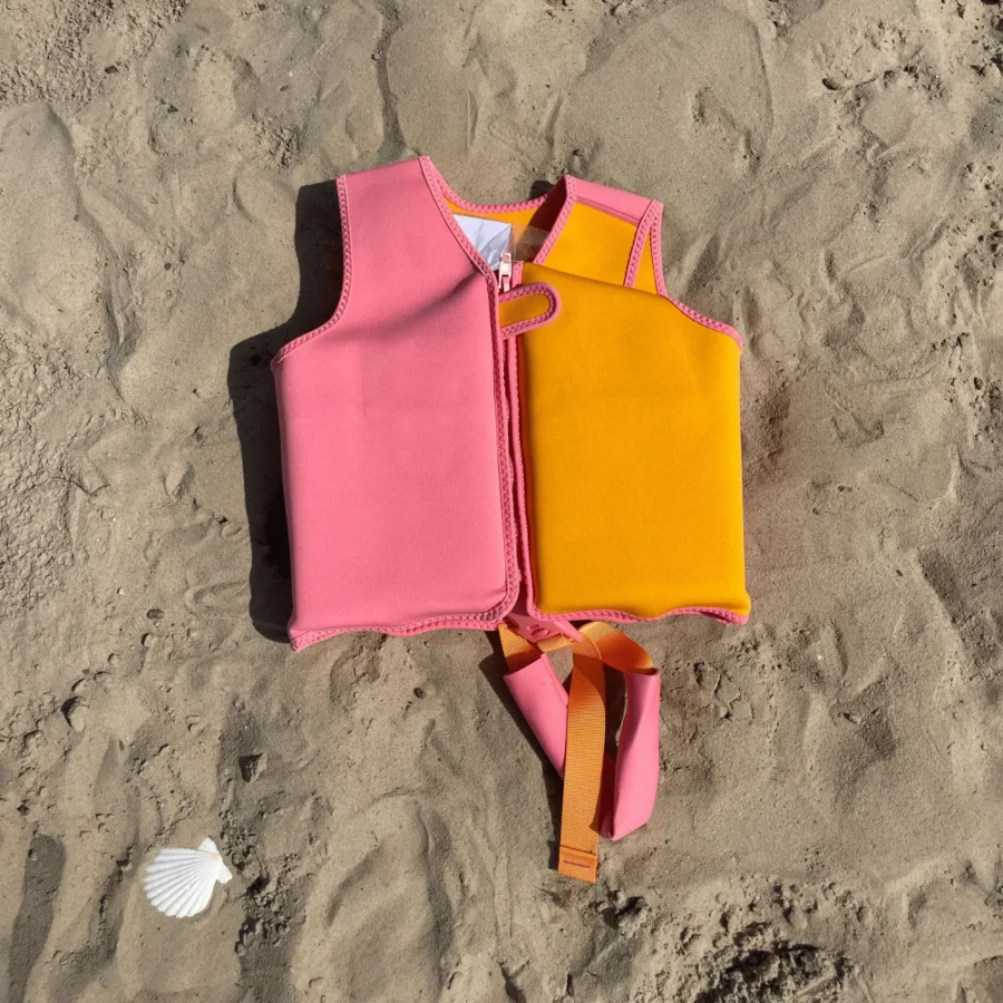 Vivid Clash | Orange/Pink Swim Vest 3-6 years