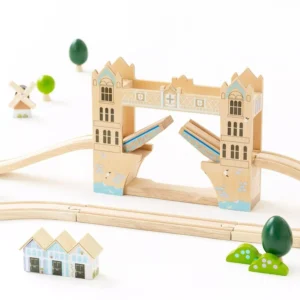 London Train Set TV701- over 120 wooden play pieces