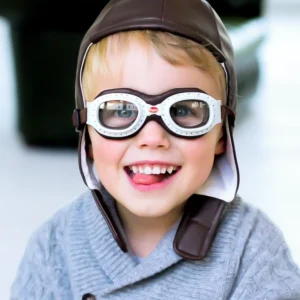 Race driver hat and goggles