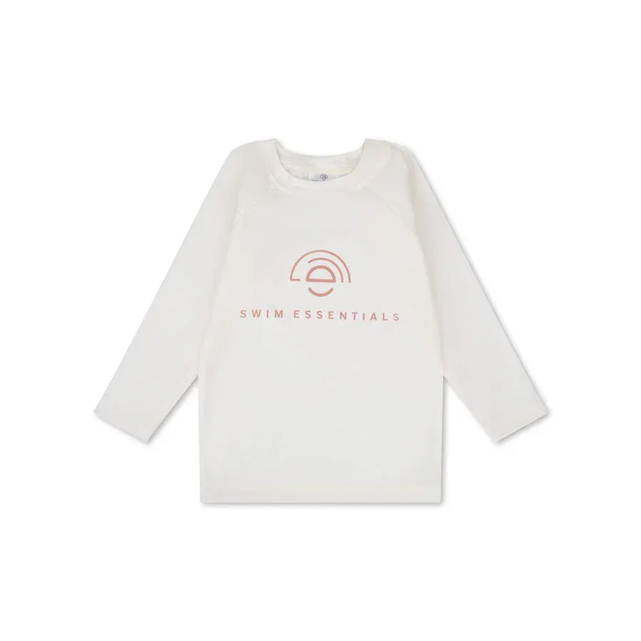 Pure Tones | White UV Swim Shirt with Long Sleeves