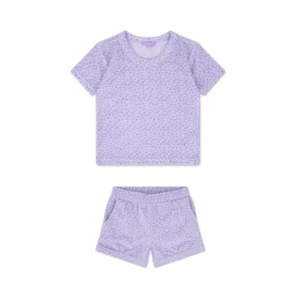 Leopard | Lila Meisjes Set Strand - Terry