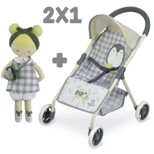 2x1 Doll's chair with soft-bodied doll 