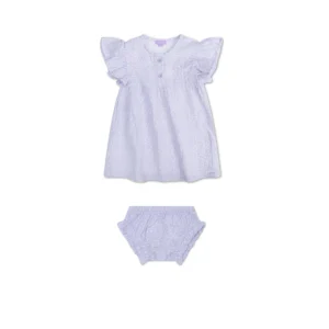 Leopard | Purple Girls Set Beach Dress - Muslin