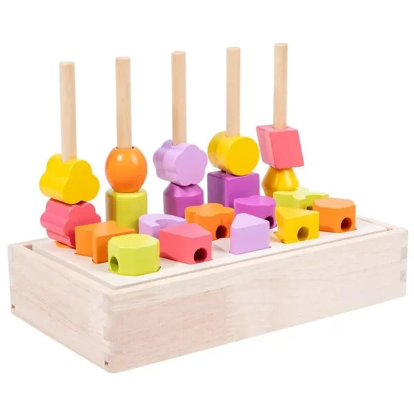 Wooden toys colorful sorting & stacking toys made of wood