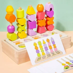 Wooden toys colorful sorting & stacking toys made of wood