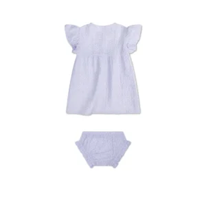 Leopard | Purple Girls Set Beach Dress - Muslin