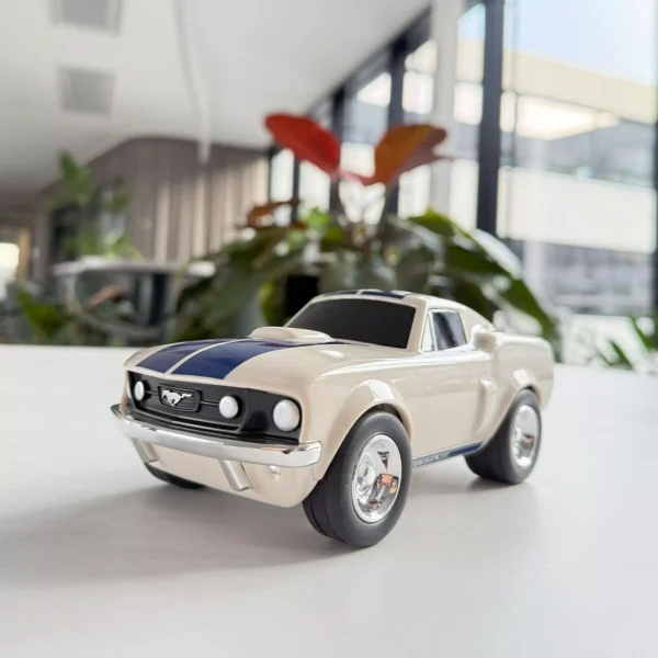 Small toy car Racing Car Ford Mustang Beige