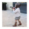 Small metallic gray car for children - Racing Car Silver