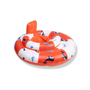 Ocean Stripes | White/Red Baby Float 0-1 year