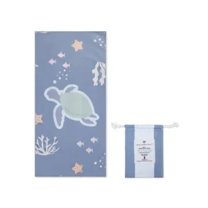 Coral Bliss | Blue Microfiber Towel 135 x 65 cm