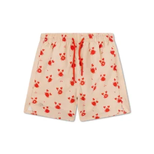 Crabby | Beige/Red UV Swim Shorts Boys
