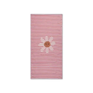 Daisy Flower | Blue Microfiber Towel 135 x 65 cm