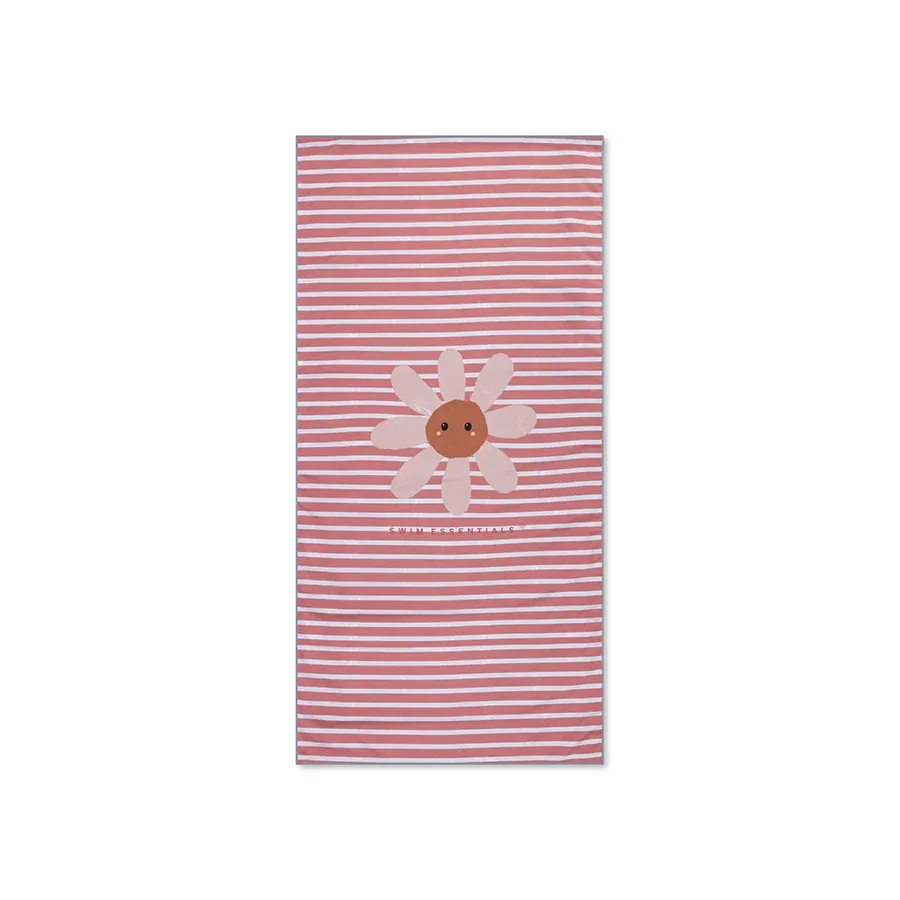 Daisy Flower | Blue Microfiber Towel 135 x 65 cm