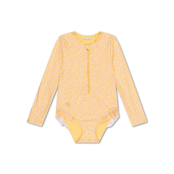 Florish | UV yellow swimsuit with long sleeves for girls
