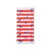 Ocean Stripes | Red/White Cotton Beach Towel 135 x 65 cm