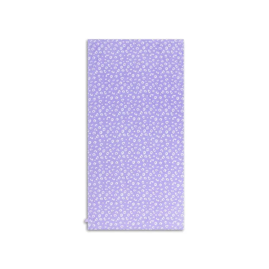 Leopard | Lila Cotton Towel 135 x 65 cm