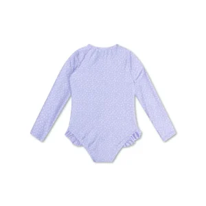 Leopard | UV Purple swimsuit with long sleeves for girls
