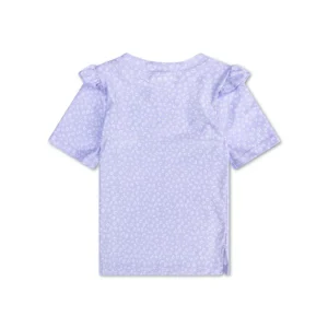 Leopard | Lila UV Swim Shirt with Short Sleeves