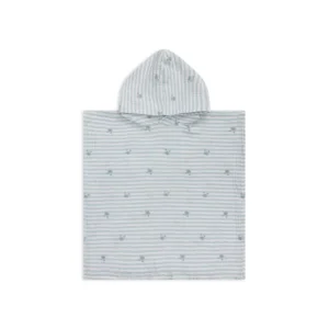 Crabby | White/Green Beach poncho 52 x 52 cm