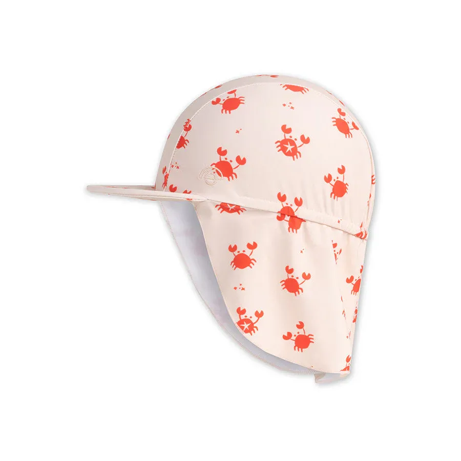 Crabby | Beige/Red UV Sun Cap