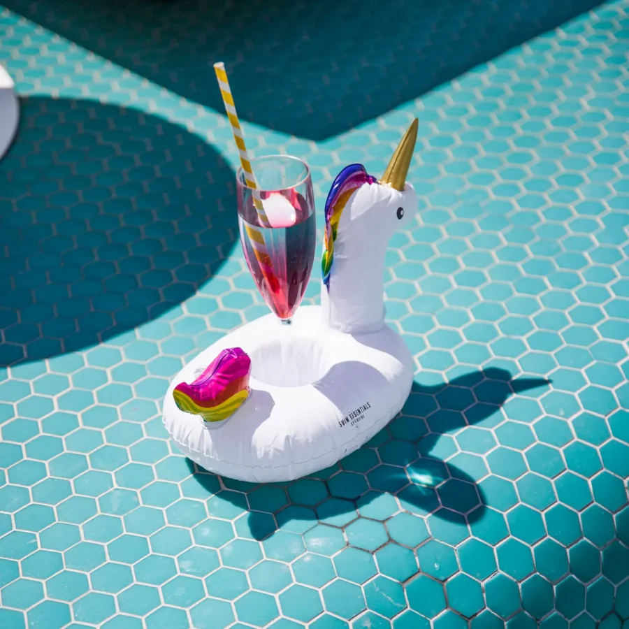 Dreamscape | White Inflatable Cup Holder Unicorn