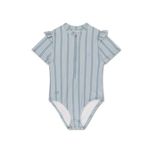 Resort Stripe | UV swimsuit with short sleeves for girls