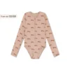 Roamer | UV beige swimsuit with long sleeves for girls