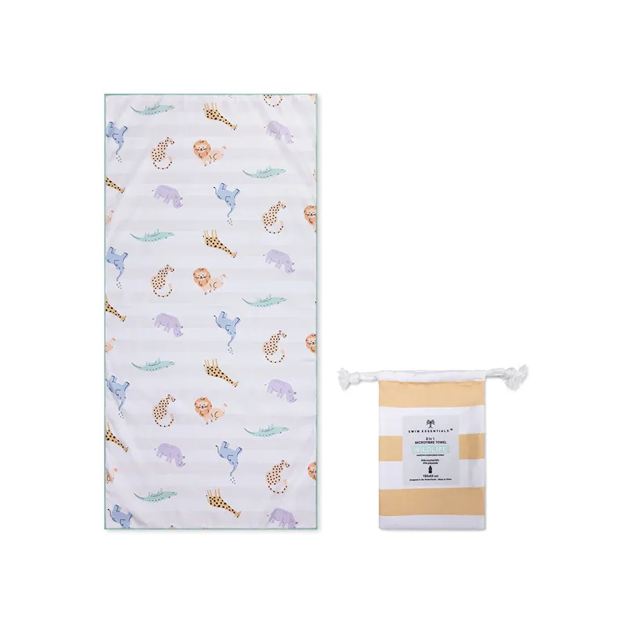 Safari | Multicolored Microfiber Towel 135 x 65 cm