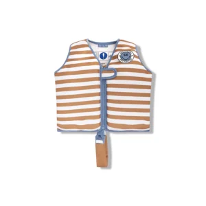Softlines | Brown/White Striped Swim Vest 3-6 years