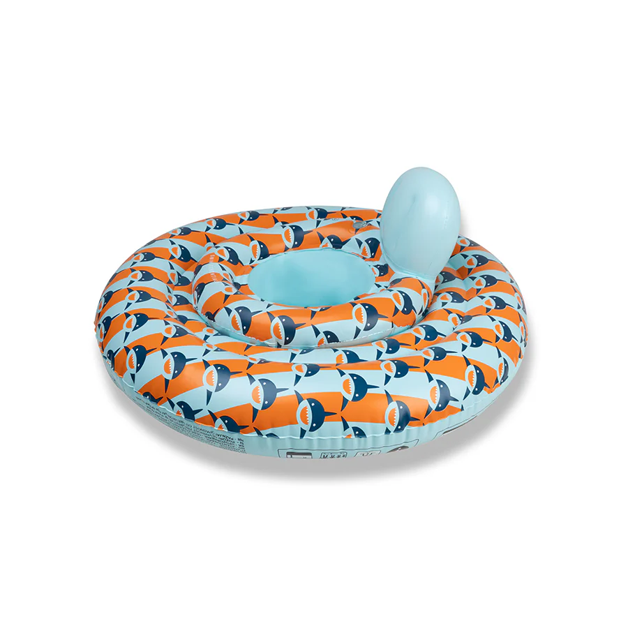 Tropical Shark | Orange/Blue Baby Float 0-1 year