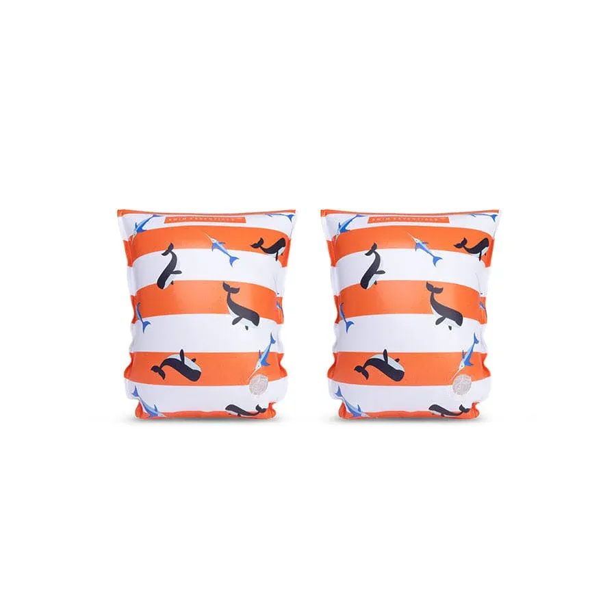 Ocean Stripes | Red/White Swim Arm Bands 2-6 years