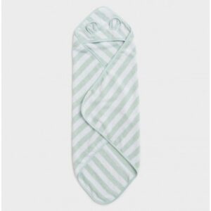 Baby Character Towel Duck Sage Stripe