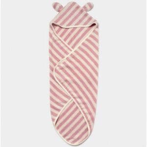 Baby Character Towel Strawberry Sunshine Pink Stripe