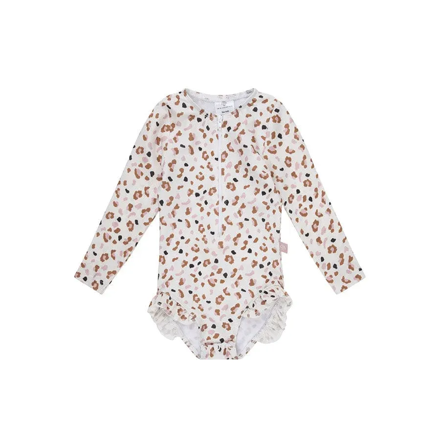 Leopard | UV swimming swimsuit with long slevees