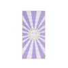 Happy Sunshine | Purple/White Microfiber Towel 135 x 65 cm