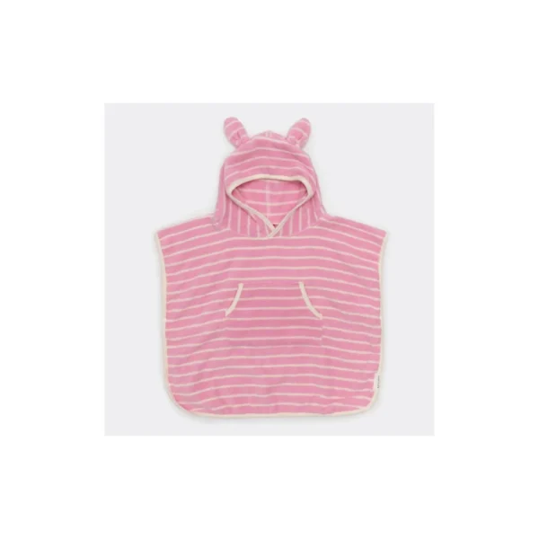 Kids Character Hooded Towel Cotton Candy Pink Stripe