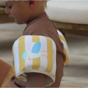 Kids Arm Bands - Sid the Seagull Mustard Stripe