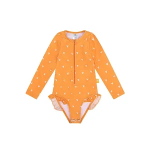 Orange Kiss | Orange UV swimsuit for girls with long sleeves