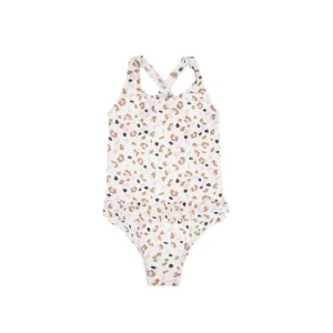 Leopard | Khaki Girls Swimsuit