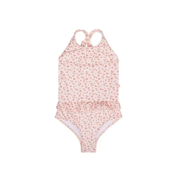 Leopard | Old Pink Girls Swimsuit