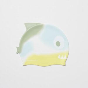 Shaped Swimming Cap Shark Tribe Khaki
