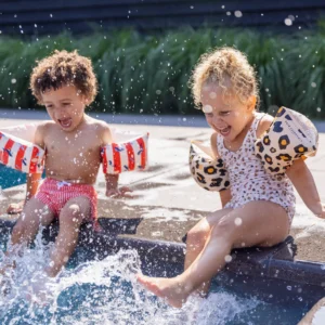 Ocean Stripes | Red/White Swim Arm Bands 0-2 years
