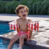 Ocean Stripes | Red/White Swim Arm Bands 0-2 years
