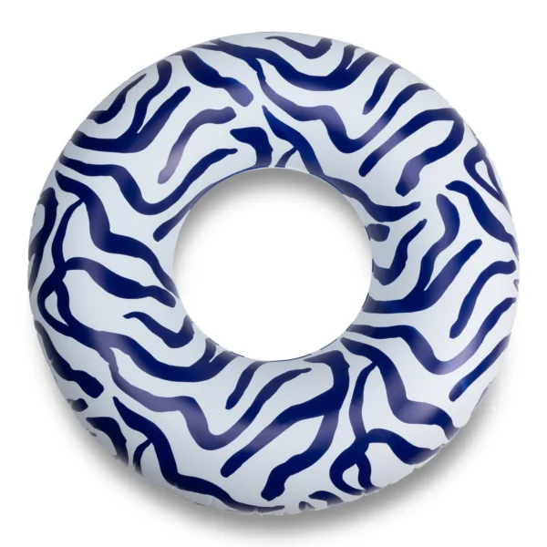 Vibrant Stripes | Blue/White Swim Ring Ø 102 cm