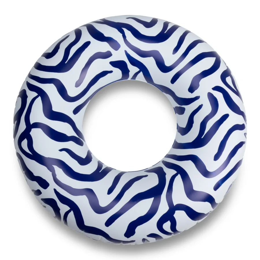 Vibrant Stripes | Blue/White Swim Ring Ø 102 cm