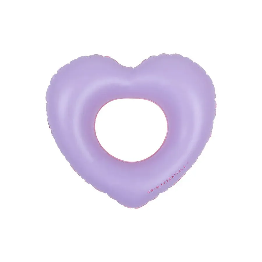 Iconic Tones | Purple/Red Heart Swim Ring Ø 90 cm