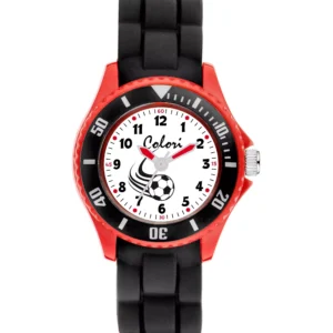 Colori children's watch 30MM black/red football 5ATM