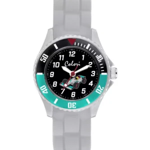 Colori children's watch 30MM racing car grey/blue 3ATM