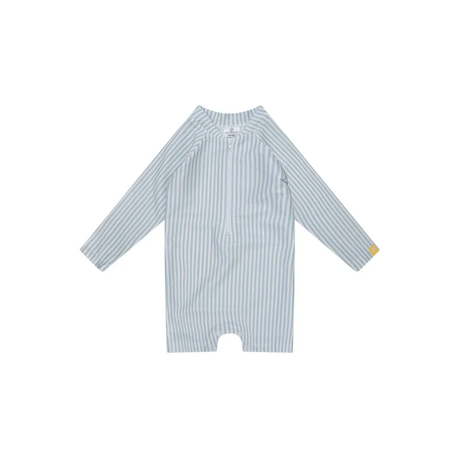 Blue Stripes | Blue/White UV Swim Suit for Boys