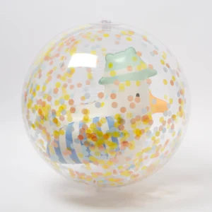 3D Inflatable Beach Ball Sammy the Seagull Blue Stripe